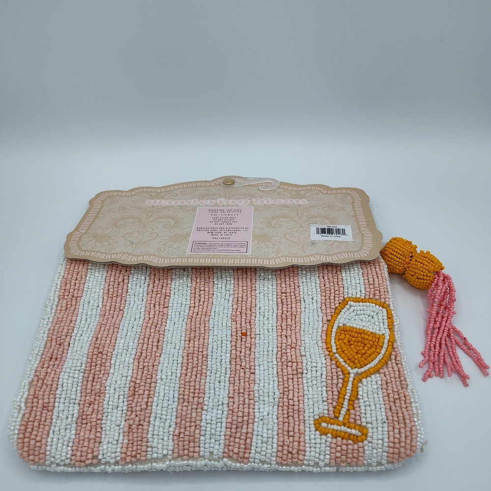 TikTok Viral Wandering Moon Beaded “Spritz Please” Clutch | Handmade India - Picture 2 of 2